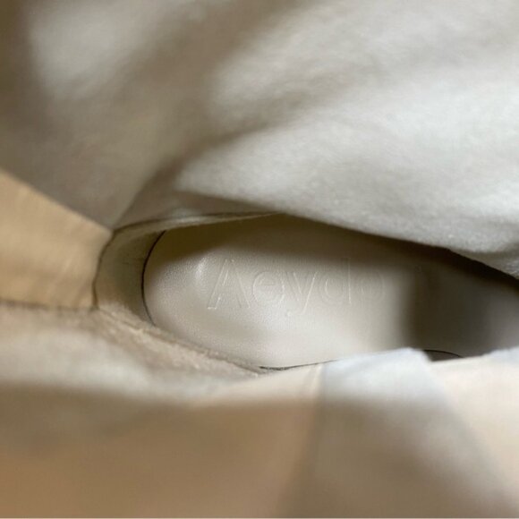 Aeyde Creamy Leather Heeled Bootie 37 / 7 - Picture 12 of 14